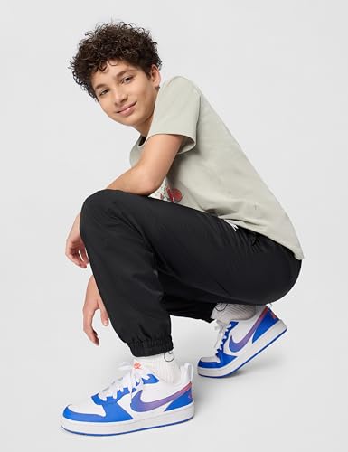 Nike Kid's Court Borough Low Bball, White/Blue Crystal-Bright Violet, 7Y
