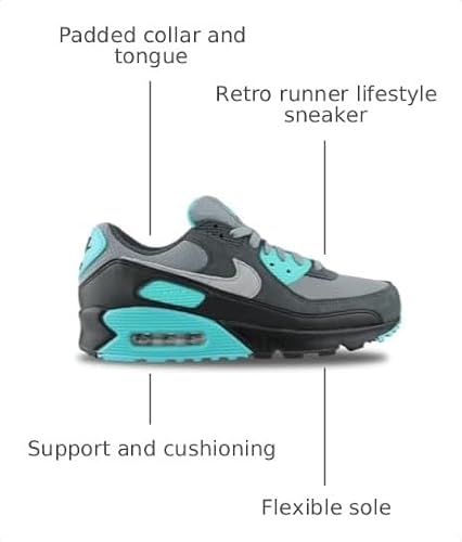 Nike Air Max 90 Men's Shoes (DM0029-013, Cool Grey/Dusty Cactus/Black/Wolf Grey) Size 8
