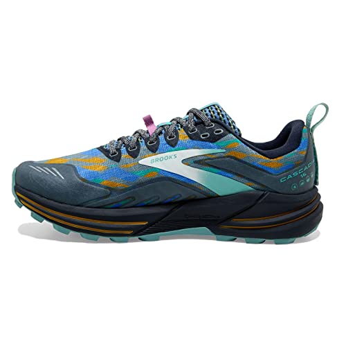 Brooks Women's Cascadia 16 Trail Running Shoe - Eclipse/Marina/Chalk - 8.5 Medium