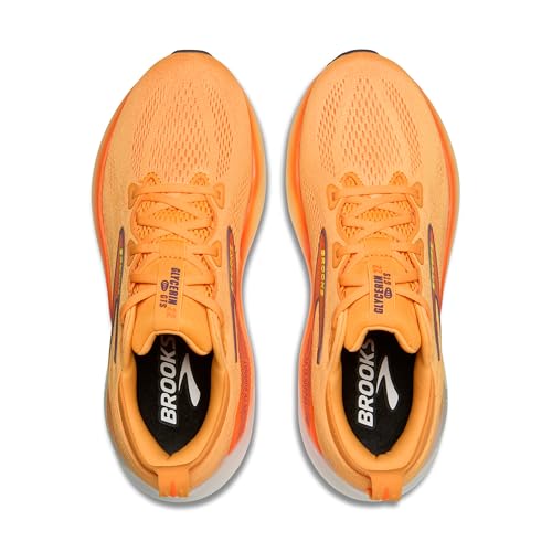 Brooks Men’s Glycerin GTS 22 Supportive Running Shoe - Orange/Nightlife/White - 9.5 Medium