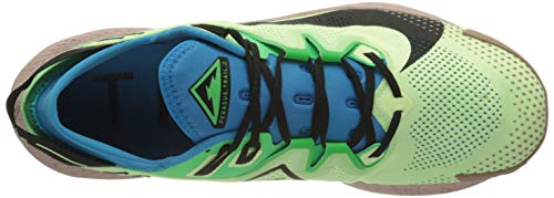 Nike Men's Pegasus Trail 2 Running Shoe, Barely Volt/Black-Laser Blue-Poison Green-Stone Mauve-Desert Dust, 10.5 UK