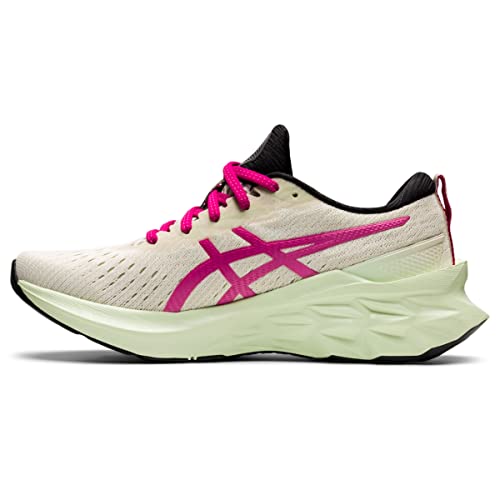 ASICS Women's NOVABLAST 2 Running Shoes, 11, Birch/Pink Rave
