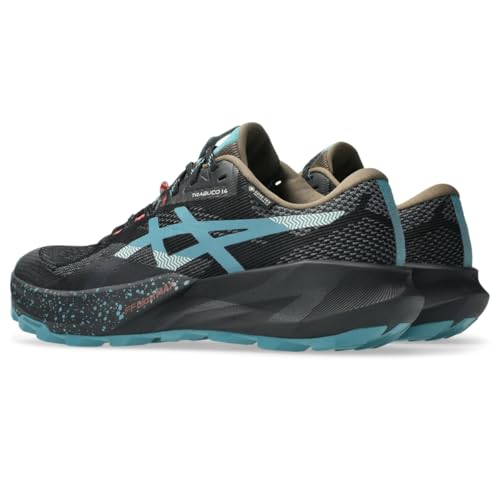 ASICS Men's Trabuco 14 GTX Trail Running Shoes, 11, Black/Misty Pine