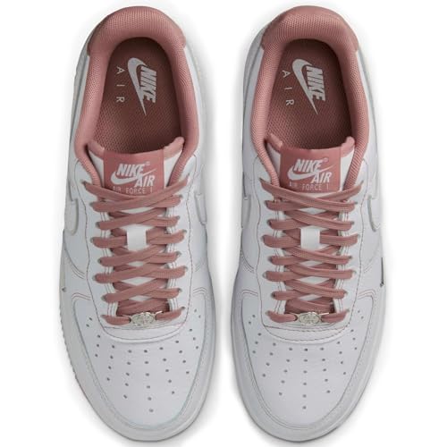 Womens Nike Air Force 1 '07 Mini Jewel 'White/Particle Pink/Metallic Silver'