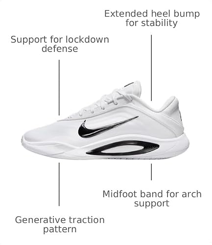 A'One A'ja Wilson Basketball Shoes (White/White/Black) Size 7
