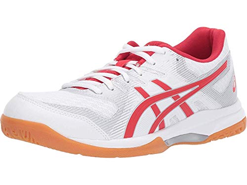 ASICS Gel-Rocket 9 Women's Volleyball Shoes, White/Classic Red, 11 M US