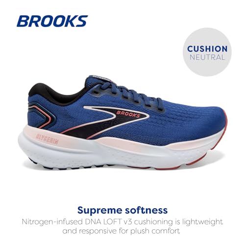 Brooks Women’s Glycerin 21 Neutral Running Shoe - Blue/ICY Pink/Rose - 6.5 Medium