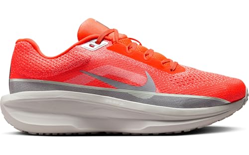 Nike Winflo 11 Premium Men's Road Running Shoes (HQ2940-800, Hyper Crimson/Safety Orange/Metallic Silver) Size 10