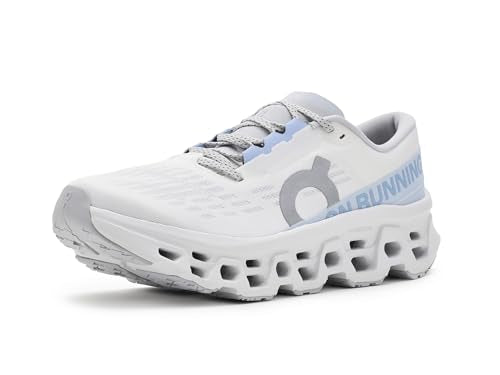 On Women's Cloudmonster 3 Sneaker, White/Frost, 7.5
