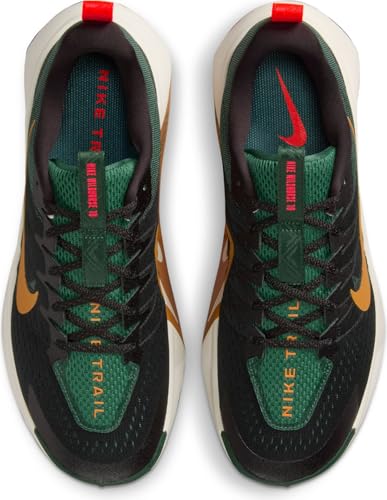 Nike Wildhorse 10 Men's Trail Running Shoes (Black/Fir/Bright Crimson/Desert Ochre) Size