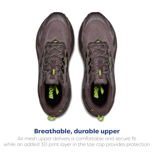 Brooks Men's Ghost Trail, Off-Road Running Shoe for Rugged Terrain - Brown/Black/Nightlife - 13 Medium