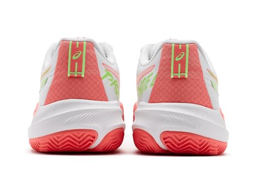 ASICS Women's Gel-Challenger 15 Padel Tennis Shoes, 8.5, White/Guava