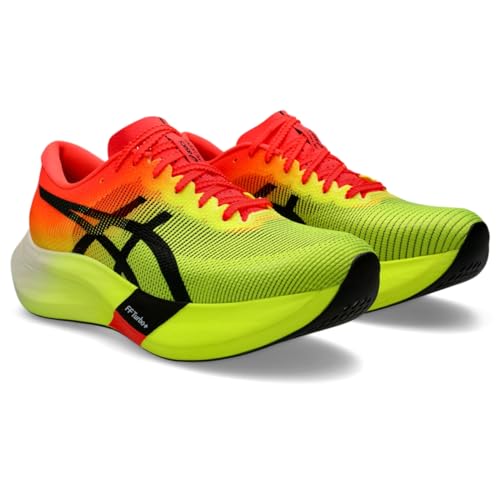 ASICS Unisex METASPEED Edge Running Shoes, 12M / 13.5W, Safety Yellow/Black