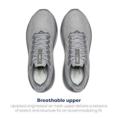 Brooks Men’s Ghost 17 Neutral Running Shoe - Primer Gray/Oyster Mushroom - 9 Medium