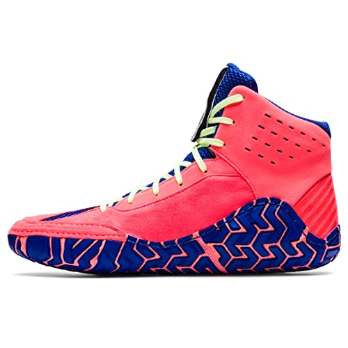 ASICS Men's Aggressor 4 Wrestling Shoes, 10.5, Blazing Coral/Lapis Lazuli Blue