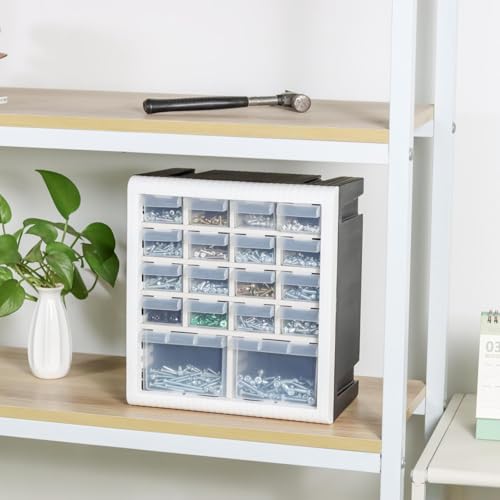 Gonice 18 Drawer Plastic Screw Storage Organizer, Tool Storage Box for Screws, Nuts and Small Parts