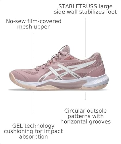 ASICS Women's Gel-Tactic 13 Volleyball Shoes, 11.5, MORGANITE/White