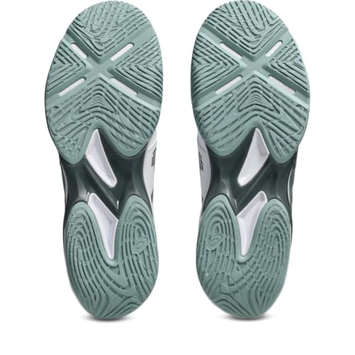 ASICS Men's Blade FlyteFoam 2 Volleyball Shoes, 9.5, White/Ocean Haze