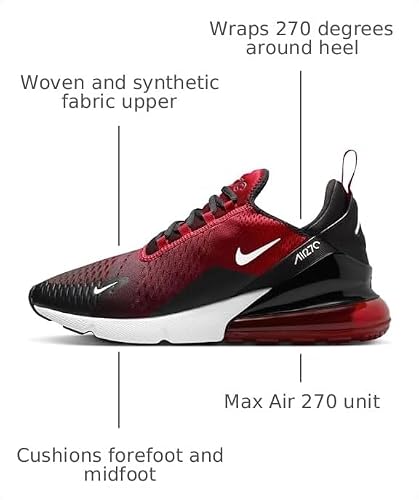 Nike Air Max 270 Men's Shoes (Gym Red/Black/White) Size 11.5