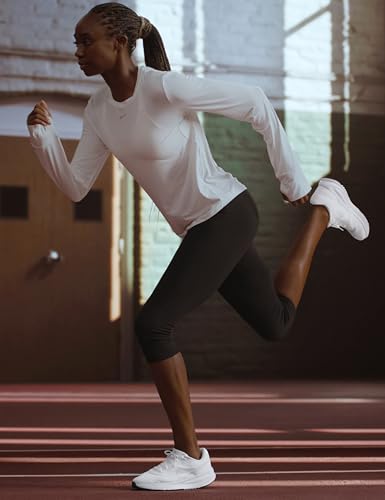 Nike Women's Run Defy Road Running Shoes, White/Pure Platinum-Black, 11