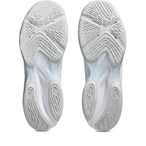 ASICS Unisex Netburner Ballistic FlyteFoam 4 Volleyball Shoes, 12M / 13.5W, White/Pure Silver