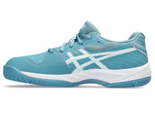 ASICS Kid's Gel-Game 9 Grade School Tennis Shoes, 1, GRIS Blue/White