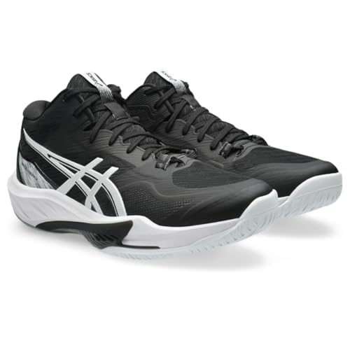ASICS Men's Sky Elite FF MT 4 Volleyball Shoes, 10.5, Black/Pure Silver