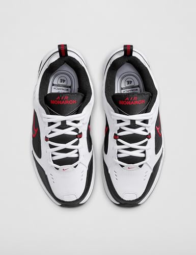 Nike Air Monarch IV Training Shoe (4E) - White/Black/Varsity Red, Size 11 US