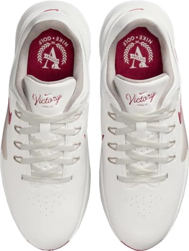 Nike Victory Pro 4 Golf Shoes (FZ7611-103, Summit White/Taupe Grey/Team Red) 11 Women/9.5 Men