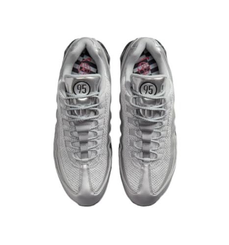 Nike Air Max 95 Big Bubble Mens Running Shoes (Metallic Silver/Black/Black) Size 7.5