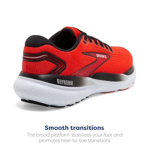 Brooks Men’s Glycerin 21 Neutral Running Shoe - Grenadine/Salsa/Black - 8 Medium