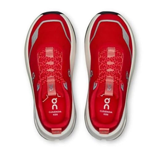 On Unisex Kids Cloudnova Kids (Little Kid), Red/Terra, 2, Medium