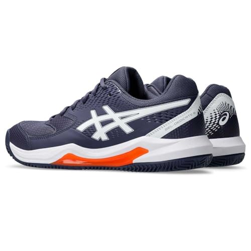 ASICS Dedicate 8 Clay Mann Tennis Shoes Blue White, Indigo mist white, 9 US