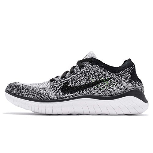 Nike Women's Free RN Flyknit 2018 White Black 942839-101 (5 B US)