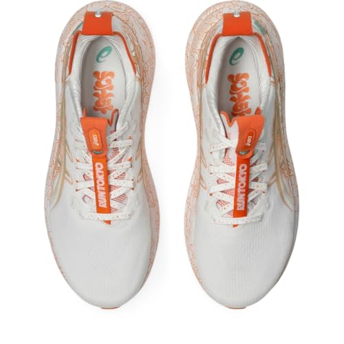 ASICS Unisex Gel-Nimbus 28 Tokyo Running Shoes, 5.5M / 7W, White/Apricot Crush
