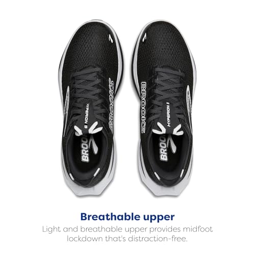 Brooks Women’s Hyperion 3 Neutral Running Shoe - Black/Grey/White - 5 Medium