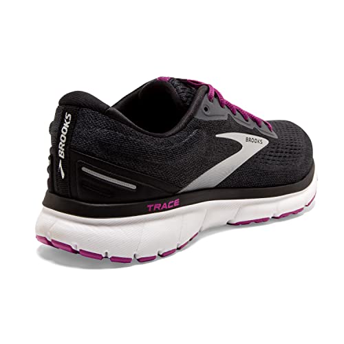 Brooks Women's Trace Neutral Running Shoe - Ebony/Black/Wood Violet - 5