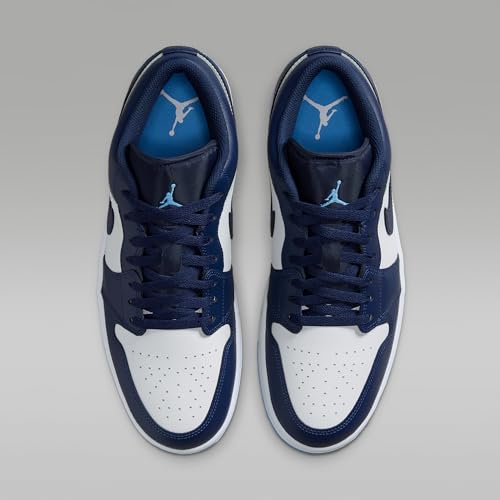 Air Jordan 1 Low Men's Shoes (Midnight Navy/White/University Blue) Size 10.5