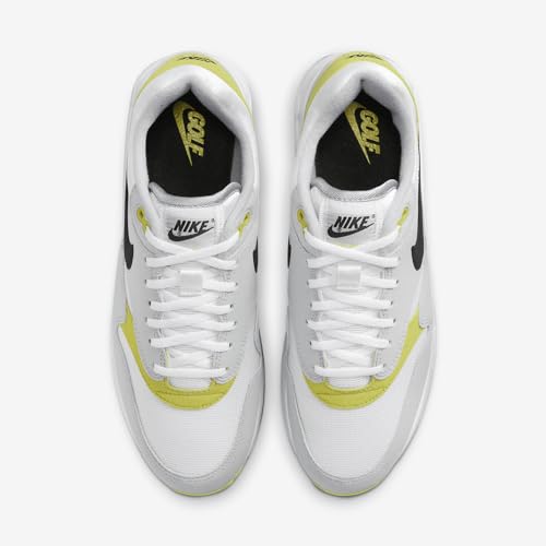 Nike Air Max 1 '86 OG G Men's Golf Shoes (DV1403-004, Wolf Grey/White/Bright Cactus/Black) Size 10