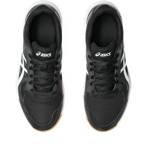 ASICS Women's Upcourt 6 Volleyball Shoes, 7.5, Black/White