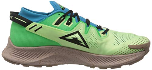 Nike Men's Pegasus Trail 2 Running Shoe, Barely Volt/Black-Laser Blue-Poison Green-Stone Mauve-Desert Dust, 10.5 UK