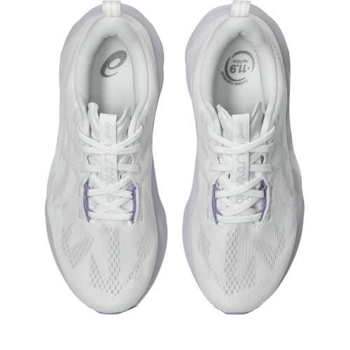 ASICS Women's Novablast 5 Sneaker, White Lilac Hint, 9 US