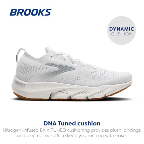 Brooks Women’s Glycerin Flex Neutral Running & Walking Shoe - White/Black/Gum - 8 Medium
