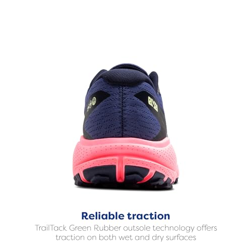 Brooks Women’s Divide 5 GTX Waterproof Trail Running Shoe - Grey Blue/Pink/Lime - 6 Medium