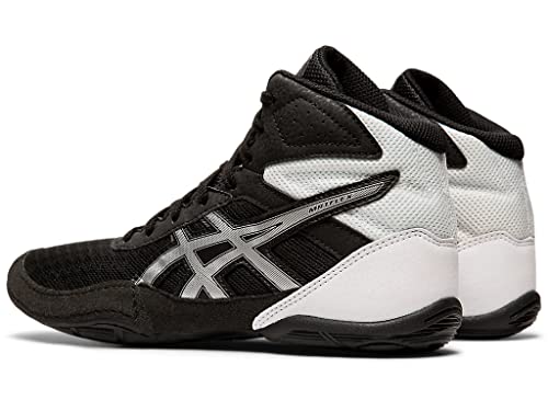 ASICS Kid's Matflex 6 Grade School Wrestling Shoes, 2 Big Kid, BLACK/SILVER