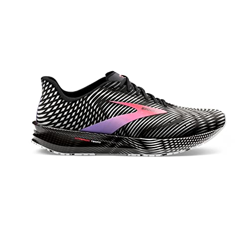 Brooks Women's Hyperion Tempo Road Running Shoe - Black/Coral/Purple - 8 Medium