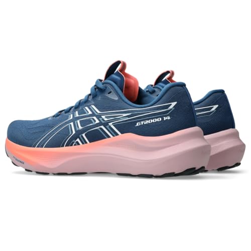ASICS Women's GT-2000 14 Running Shoes, 9.5, Twilight Blue/White