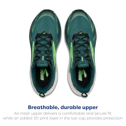 Brooks Men's Ghost Trail, Off-Road Running Shoe for Rugged Terrain - Atlantic Deep/Black/Green - 13 Medium