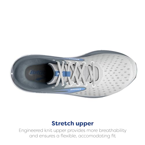 Brooks Women's Dyad 11 Running Shoe - Grey/White/Blue - 6 Medium
