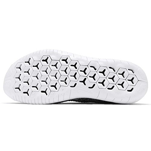 Nike Men's Free Run Flyknit 2018 Running Shoes, White White Black 101, 7.5